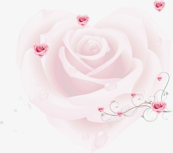 粉色玫瑰底图矢量图素材