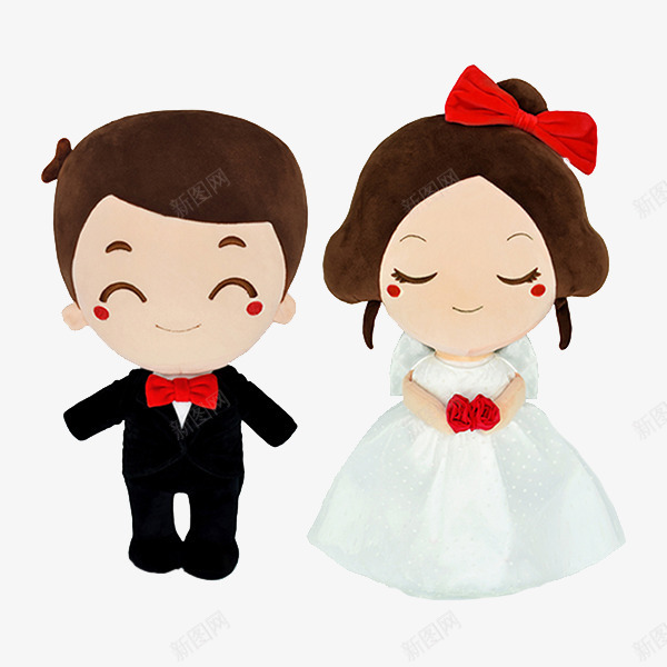婚礼人形可爱卡通png免抠素材_新图网 https://ixintu.com 产品实物 卡通 婚庆 婚礼 结婚小人