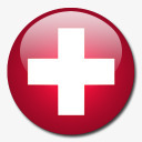 世界旗瑞士国旗国圆形世界旗图标高清图片