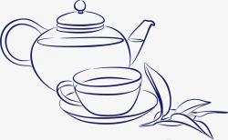 康乃馨茶蓝色的康乃馨花茶矢量图高清图片