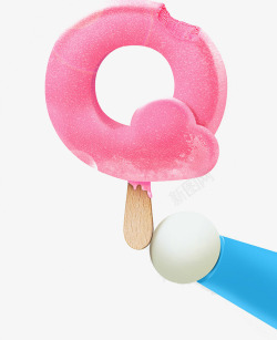 粉色雪糕背景甜甜圈高清图片