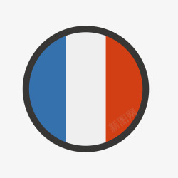 彩色法国国旗素材