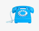 蓝色复古电话png免抠素材_新图网 https://ixintu.com UI社交通讯 复古 淘宝天猫装饰 电话 蓝色