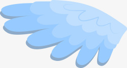 蓝色天使翅膀素材