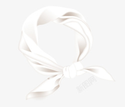 白色围巾白色丝巾片高清图片