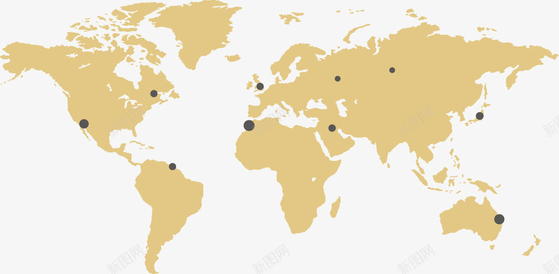 PPT世界地图矢量图图标ai_新图网 https://ixintu.com PPT设计 世界地图 彩色图标 矢量图