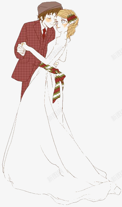 我们结婚吧png免抠素材_新图网 https://ixintu.com 卡通人物 我们结婚吧 西式婚礼