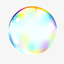 圆形水珠玻璃透明彩色矢量图素材