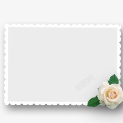 玫瑰邮票框素材