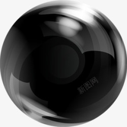 黑色圆形球体效果素材