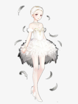 白礼服美女天使宝贝高清图片