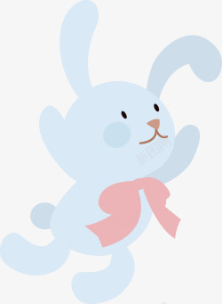 蓝色的兔子蓝色兔子矢量图高清图片