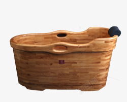 现代中国风橡木浴桶简洁圆栏杆素材