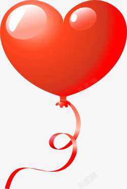 可爱红色爱心气球素材