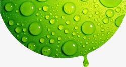 绿色水滴圆形水滴素材
