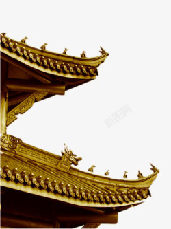中国风楼台屋檐素材