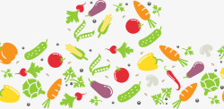 水彩茄子手绘多彩食材玉米高清图片