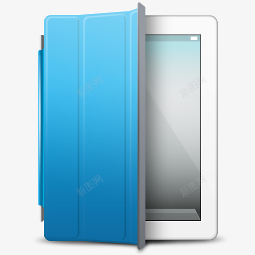 iPad白色蓝色图标png_新图网 https://ixintu.com blue computer cover hardware ipad tablet white 封面 平板电脑 电脑 白色的 硬件 蓝色的