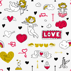 爱情照片装饰三八妇女节爱情图形元素矢量图高清图片
