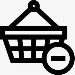 UIT删除购物篮电子商务签图标高清图片