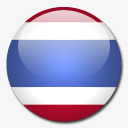 country泰国国旗国圆形世界旗高清图片
