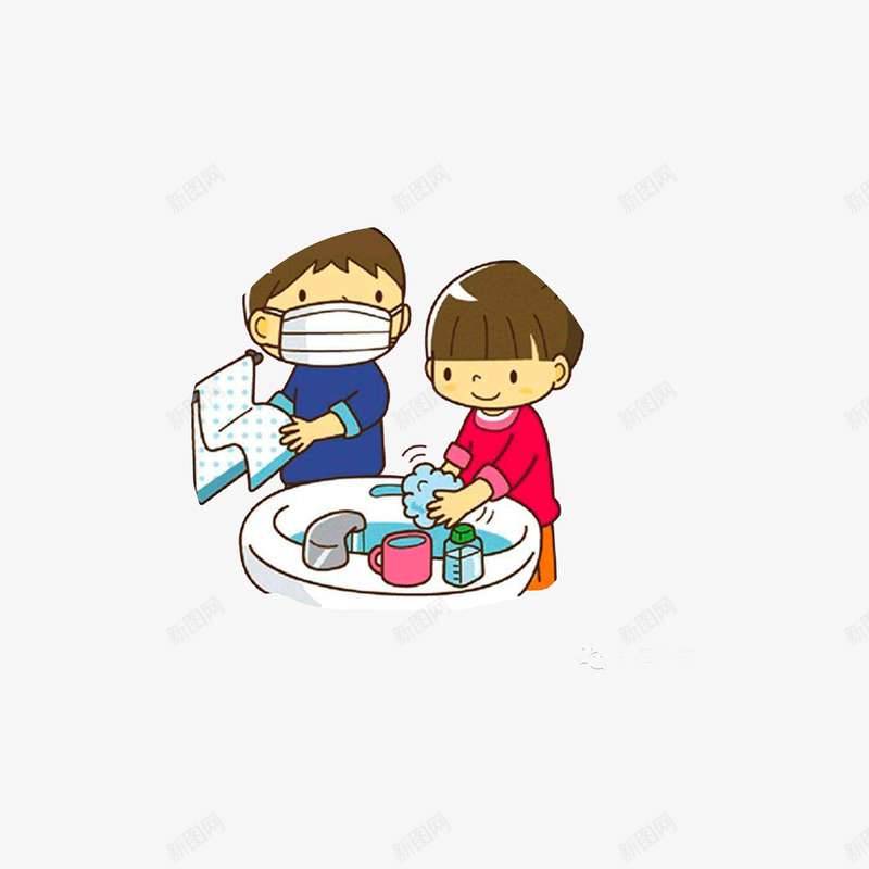在打扫卫生的夫妻png免抠素材_新图网 https://ixintu.com 卡通手绘 在打扫卫生的夫妻 妻子拿着布在清洗 拿着东西的手