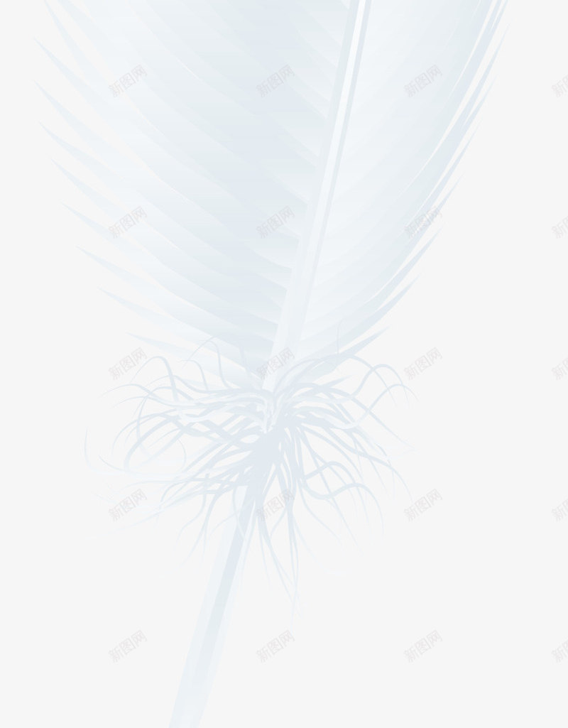 小清新蓝色羽毛png免抠素材_新图网 https://ixintu.com 免抠PNG 唯美 小清新 线条 羽毛 蓝色