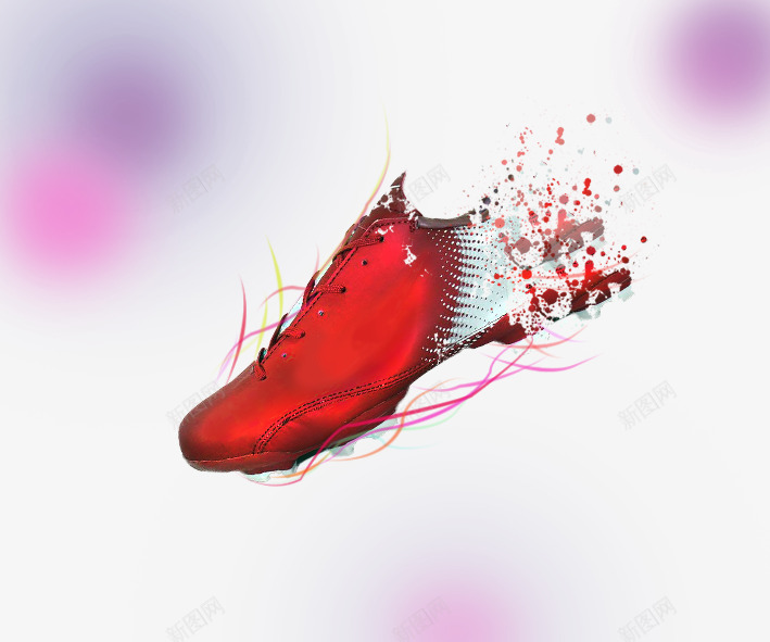 红色鞋子视觉冲击png免抠素材_新图网 https://ixintu.com 碎片鞋子 红色 酷炫 鞋服设计