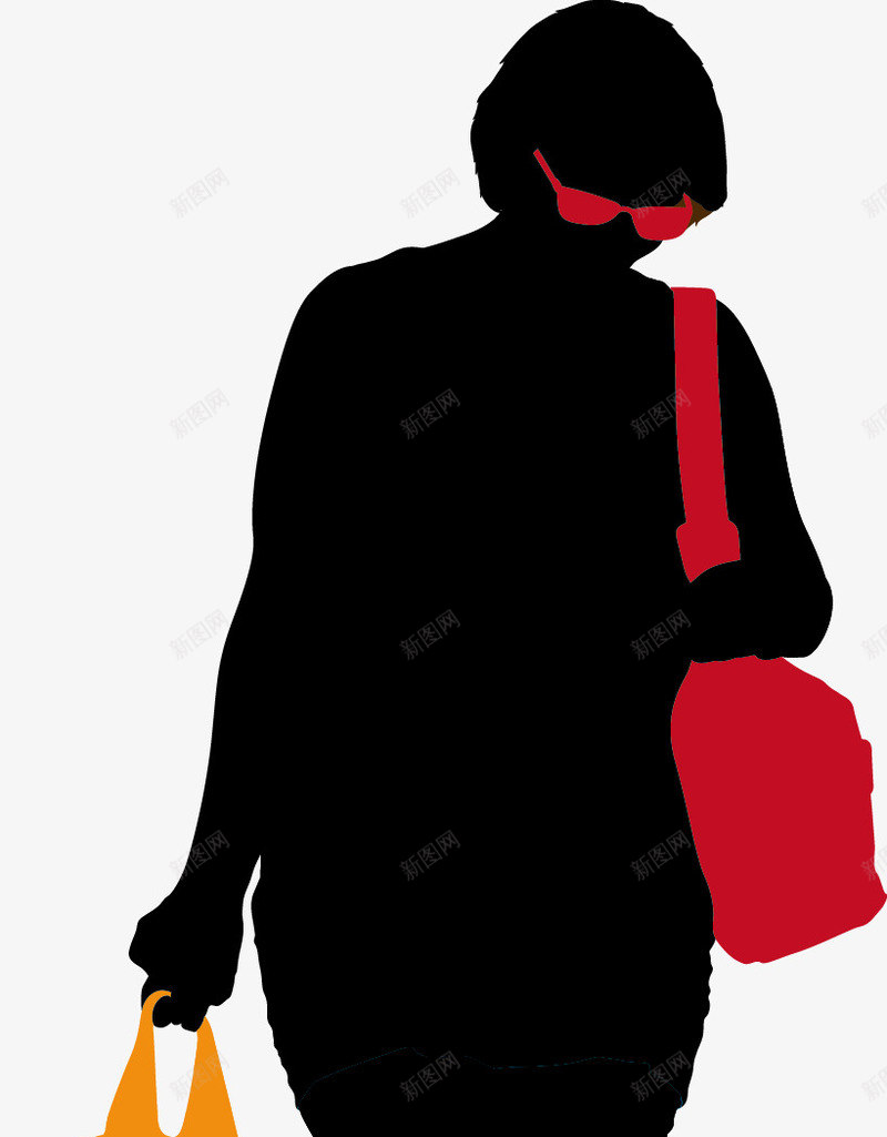 行走的提着袋子的女人png免抠素材_新图网 https://ixintu.com 人物 卡通人物 卡通美女 女人 手提东西 美女 美女提东西 美女提包 美女提袋子 袋子