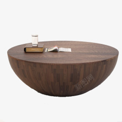 不锈钢圆形咖啡桌圆形棕色咖啡桌子高清图片