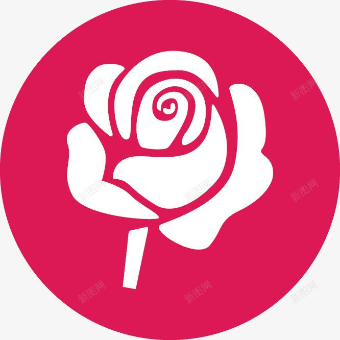手绘玫瑰花元素图标png_新图网 https://ixintu.com 图标 玫瑰 花卉