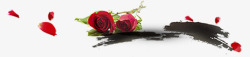 玫瑰花笔刷水墨玫瑰花高清图片