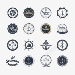航海logo圆形大海元素lOGO图标高清图片