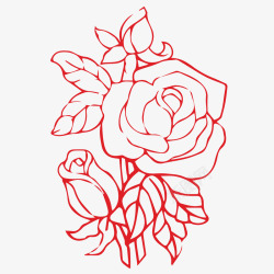 玫瑰花背景矢量图素材