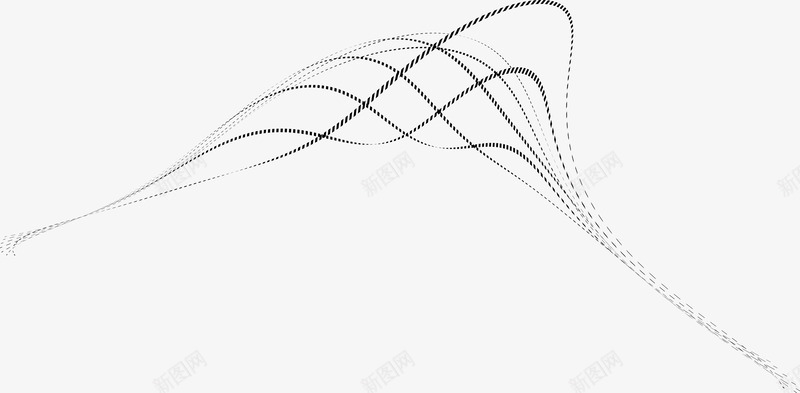 复古风格的线条矢量图eps免抠素材_新图网 https://ixintu.com 复古风 波线 波线装饰 线条 黑色 矢量图
