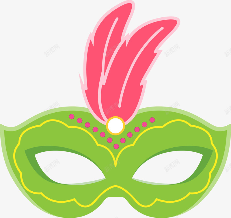 绿色卡通面具png免抠素材_新图网 https://ixintu.com 卡通面具 彩色 彩色面具 绿色 羽毛 羽毛面具 脸 面具