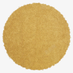 黄色地毯黄色简单圆形纯色地毯高清图片