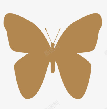 咖啡色之蝴蝶图标图标