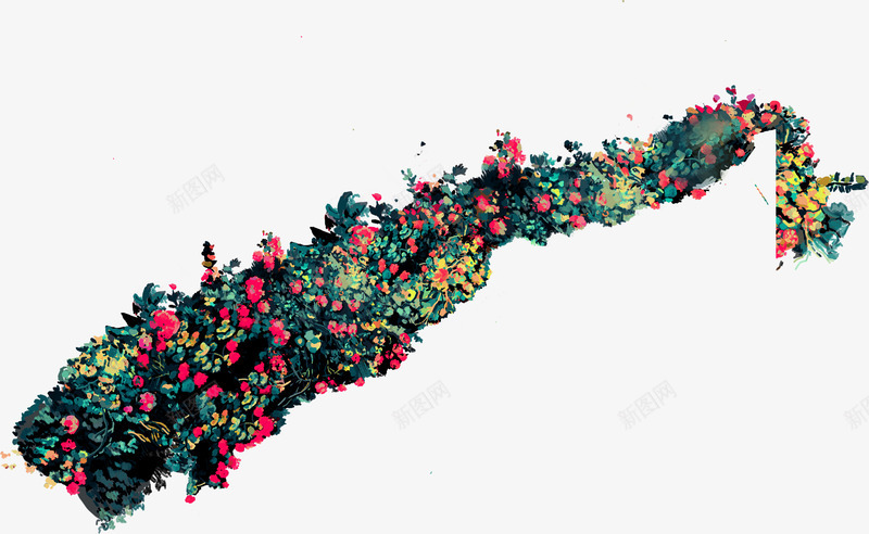 手绘玫瑰花朵装饰花园png免抠素材_新图网 https://ixintu.com 玫瑰 花园 花朵 装饰