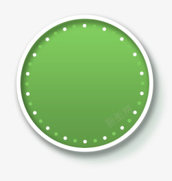 绿色表盘绿色卡通钟表高清图片