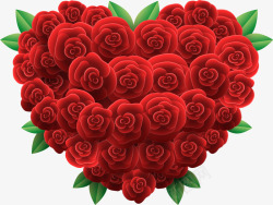 情人节红色玫瑰花爱心素材