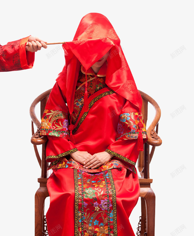 中国传统婚礼png免抠素材_新图网 https://ixintu.com 古典文化 婚礼 揭头帘 民俗风俗