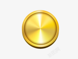 金色的圆形按钮素材