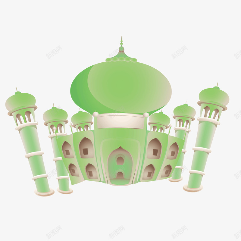 卡通西式宗教城堡png免抠素材_新图网 https://ixintu.com 卡通宗教城堡 城堡 宗教 矢量西式城堡
