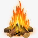 篝火火堆图标png_新图网 https://ixintu.com 木材烧火 火堆 篝火