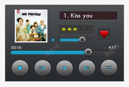 ui音乐播放界面图标png_新图网 https://ixintu.com UI 图标 按钮 播放器 音乐