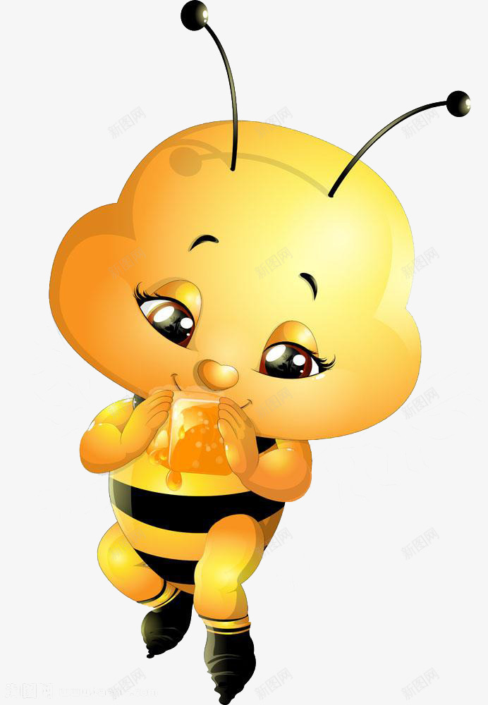 吃蛋糕的蜜蜂png免抠素材_新图网 https://ixintu.com 卡通吃东西 厨房 吃 吃东西 吃的动作 吃蛋糕的蜜蜂 高清免扣 高清免扣素材