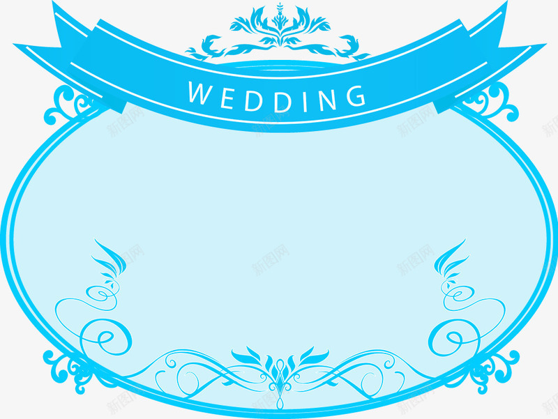 蓝色花纹婚礼logo图标psd_新图网 https://ixintu.com logo wedding 婚礼 婚礼logo 结婚 花纹婚礼 蓝色花纹