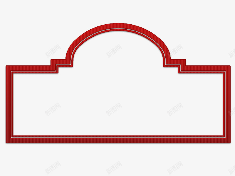 红色方框古风边框png免抠素材_新图网 https://ixintu.com 古风 方框 红色 边框