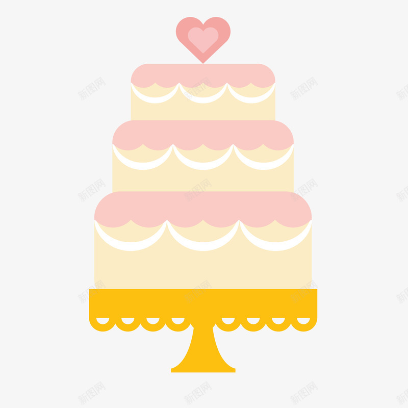 扁平化结婚的蛋糕矢量图ai免抠素材_新图网 https://ixintu.com 婚礼 烘培坊 甜品 结婚 蛋糕 食物 矢量图